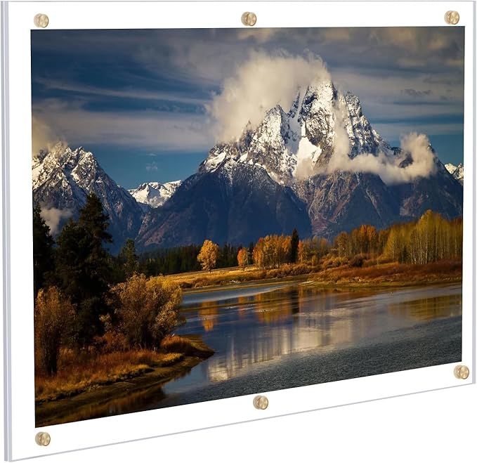 Kalami 16x20 Clear Acrylic Wall Mount Picture Frame Self Adhesive, No Drill by Kalami