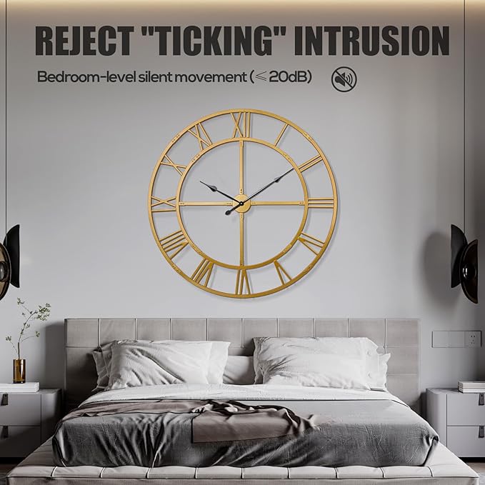 Ohweog Large Wall Clock for Living Room Decor – 48 inch Silent Non-Ticking - Image 4