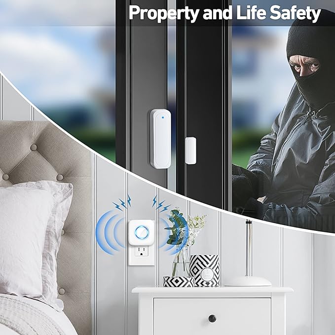 Door Chime, Satisure Wireless Door Open Contact Sensor Alarm Chime - Image 4