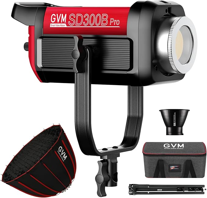 GVM Video Lighting 300W Bi-Color Studio Lights kit by GVMGreatVideoMaker