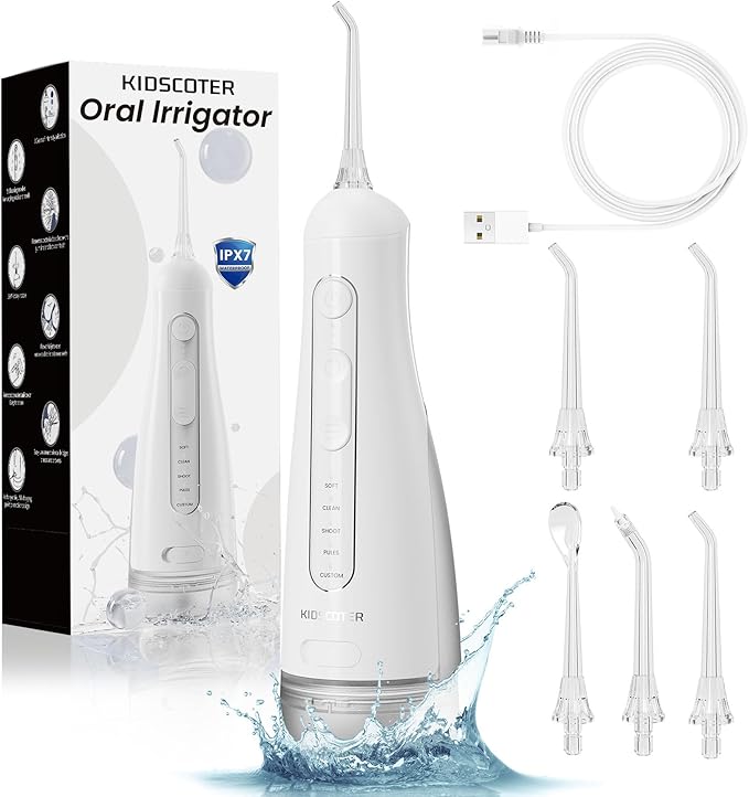 Water Flosser for Teeth with Detachable Washable Tank, 5 Modes Rechargeable - Image 9
