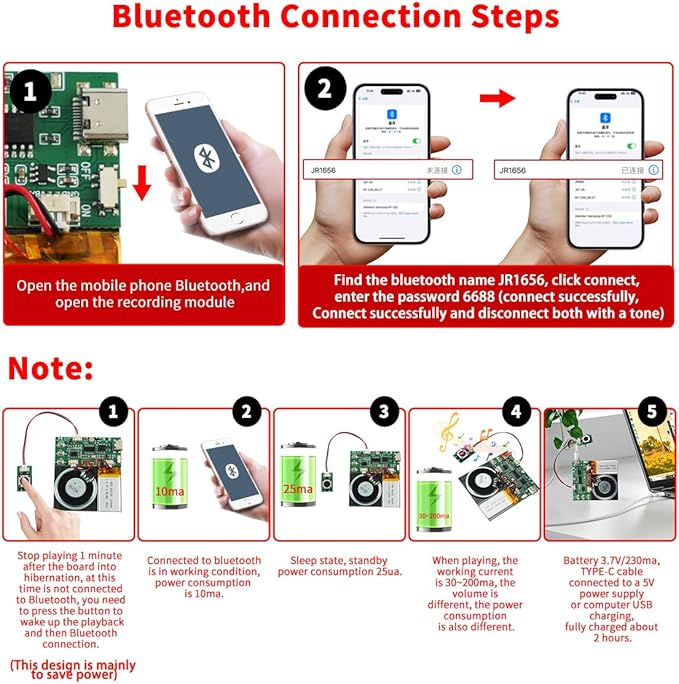 Sound Module, Support Bluetooth & MIC Recording Audio, 8MB Voice Chips - Image 6