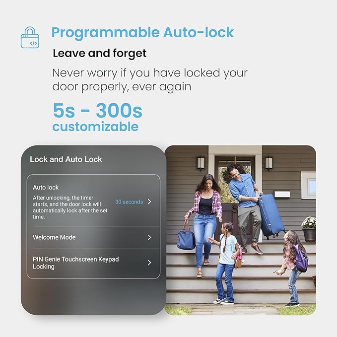 Lockly Secure Pro Smart Lock Wi-Fi, Keyless Entry Digital Keypad Door Lock - Image 6