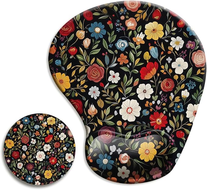 Ergonomic Mouse Pad with Wrist Support, Mouse Pad with Wrist Rest and Coaster by Dooke