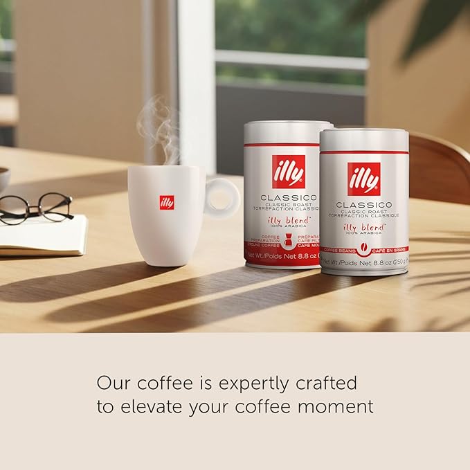 Illy Classico Whole Bean Coffee, Medium Roast, Classic Roast - Image 3