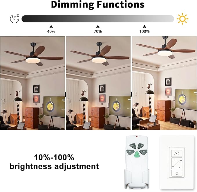 Humpptom Fan Remote Control Kit, 53T Small Size Receiver Ceiling Fan Remote - Image 7