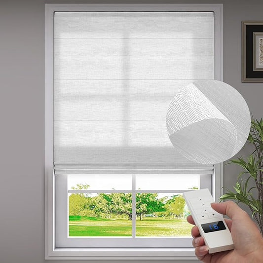ZSTARR Smart Roman Shades Rechargeable Motorized Blinds by ZSTARR