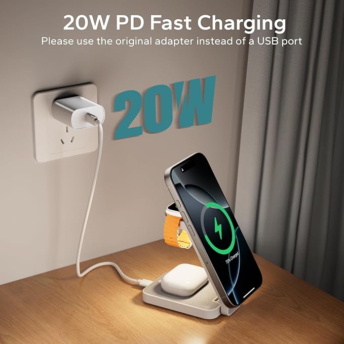 Eazpower 3 in 1 Foldable Wireless Travel Charging Station - Image 9