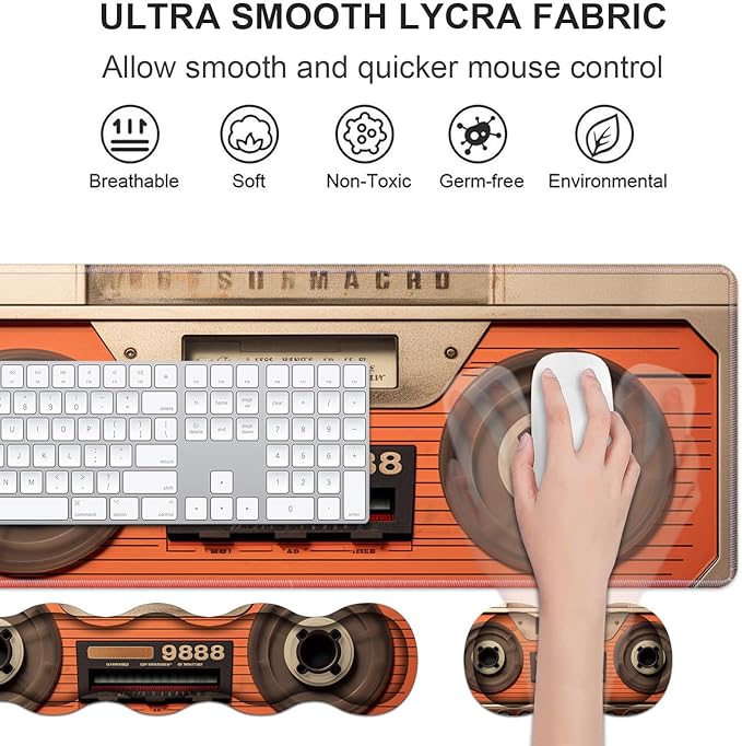 Ergonomic Keyboard Wrist Rest & Mouse Pad Wrist Rest Set, Large XXL Gaming Desk - Image 3