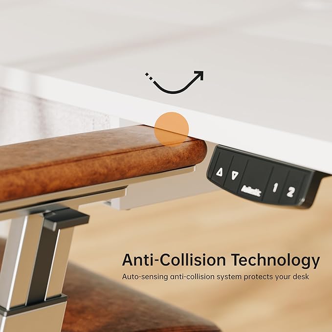 Agilestic Standing Desk with 2 Drawers, Adjustable Height Electric Desk with - Image 9