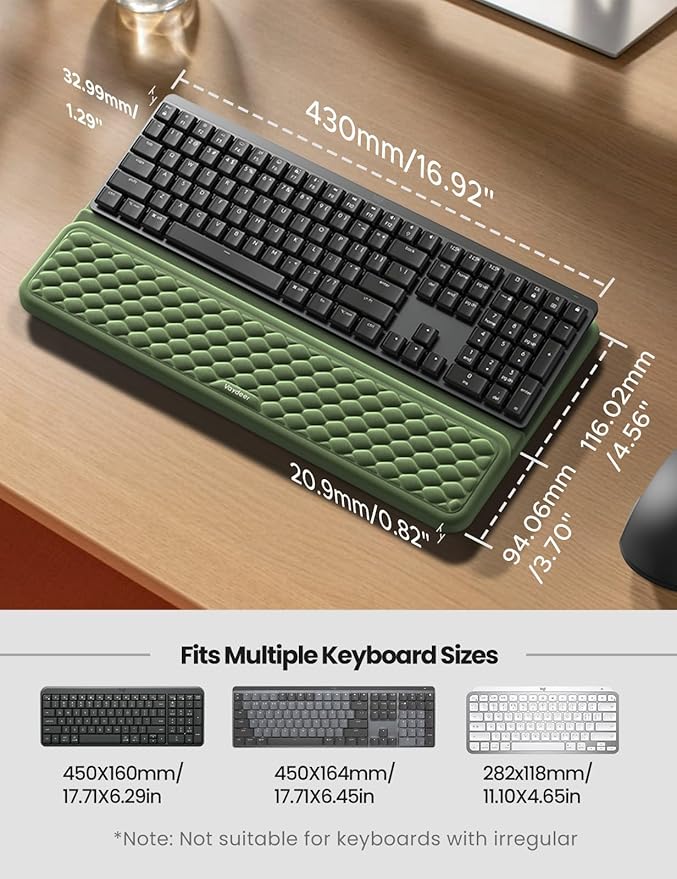 Vaydeer Wrist Rest with Keyboard Stand, Computer Wrist Support Pad, Ergonomic - Image 6