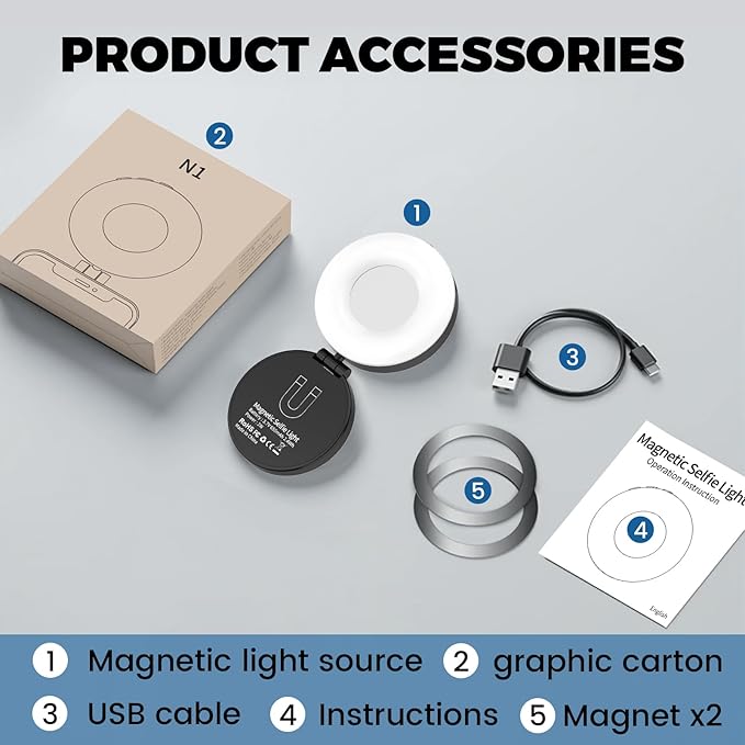 Selfie Light, Selfie Light for iPhone, Portable Phone Ring Light for Video - Image 7