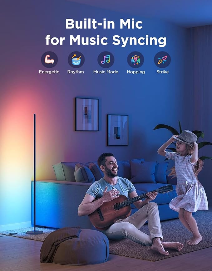 Govee RGBIC Floor Lamp Basic, LED Corner Lamp Works - Image 6