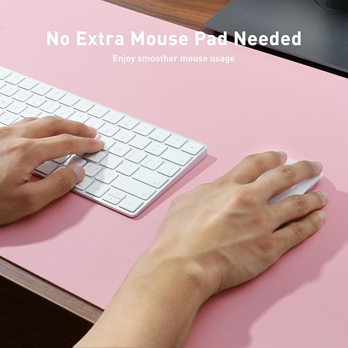 Aothia Leather Desk Pad Protector, Mouse Pad, Office Desk Mat, Non-Slip PU - Image 4