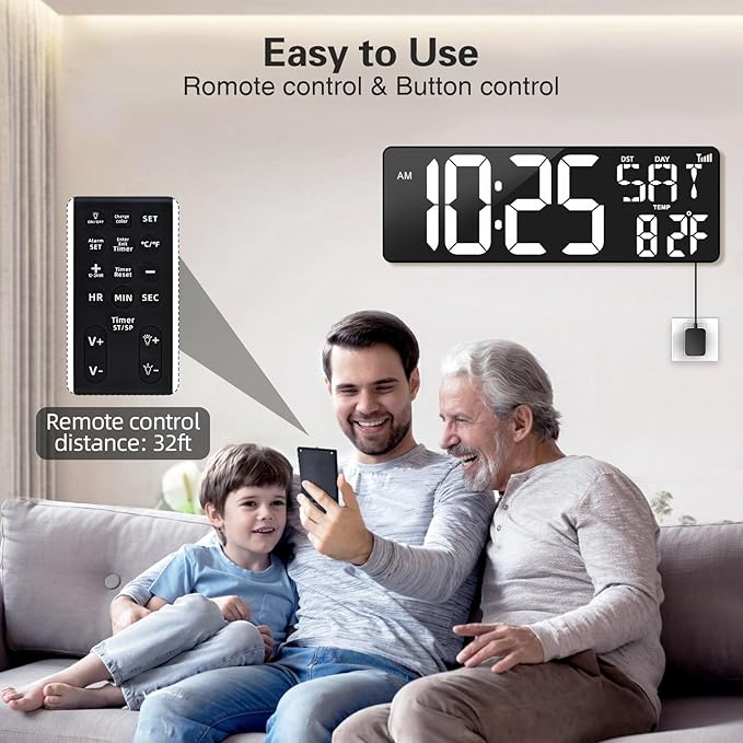 XREXS 16.5 in Large Display Wall Clock - Image 4