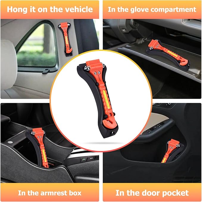 MOTORBUDDY 4-Pack Emergency Escape Hammer Seat Belt Cutter, Auto Car Safety - Image 6
