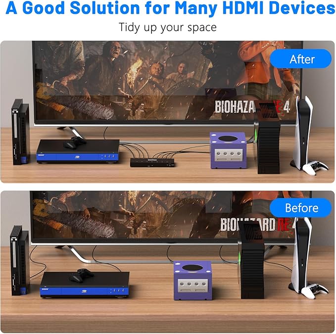 HDMI Switch 7 in 1 Out 4K@60Hz, 7 Port HDMI Switcher Selector Support HDR & - Image 5