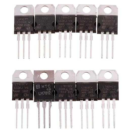 BOJACK 10 Values 50 Pcs LM317 L7805 L7806 L7808 L7809 L7810 L7812 L7815 L7818 - Image 4