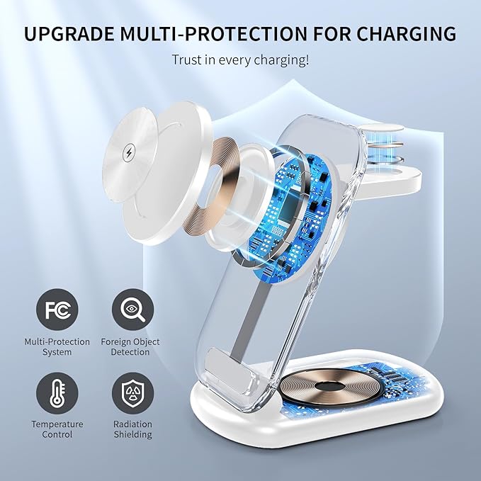 2026 Traveling Wireless Mag-Safe Fast Charging Station, Magnetic 3 in 1 Charger - Image 4