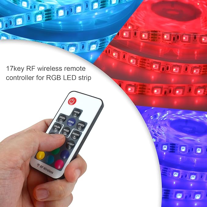 Taoellen RF Wireless Remote LED Controller, DC 5V-24V RGB Controller - Image 6