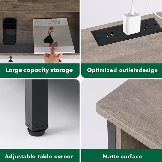 Tykacna 27 Inch Wide Night Stand, Lrage Wood Night Stand Set 2 - Image 4