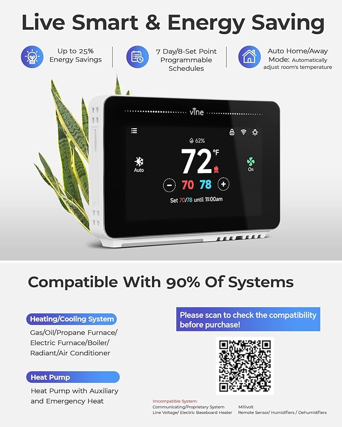 Vine Smart Thermostat for House - Image 2