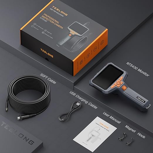 Teslong 50FT Sewer Camera, Dual Lens Borescope - Image 9