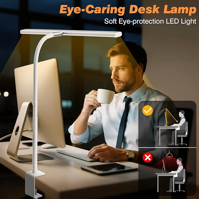 Airlonv LED Desk Lamp for Office Home, Eye-Caring Desk Light - Image 6