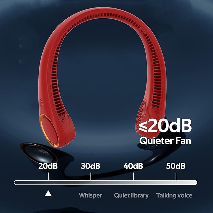Portable Neck Fan, Hands Free Bladeless Fan, 360° Cooling Personal Fan - Image 5