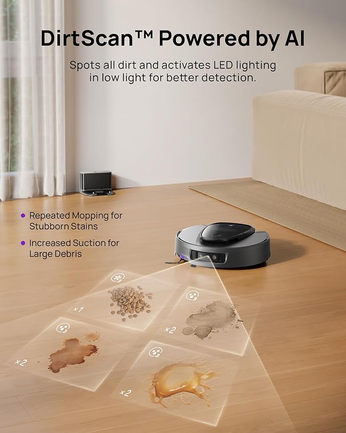 3i G10+ Robot Vacuum and Mop Combo, 000 Pa Suction, 60-Day Hands-Free Cleaning - Image 6