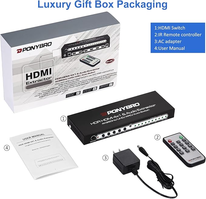 PONYBRO HDMI 2.0 Switch 4 Port - Image 7