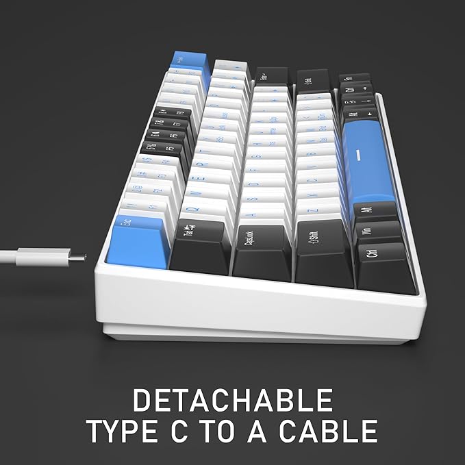 Camiysn 60% Mechanical Gaming Keyboard, Mixed Color Keycaps Gaming Keyboard - Image 5