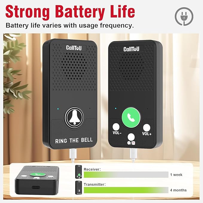 CallToU Caregiver Pager Alert Button Intercoms Wireless - Image 7