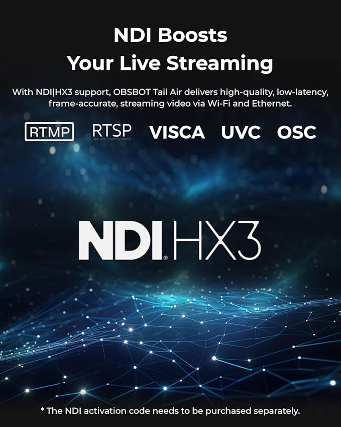 OBSBOT Tail Air NDI Streaming Camera 4K, AI Tracking PTZ Camera - Image 4