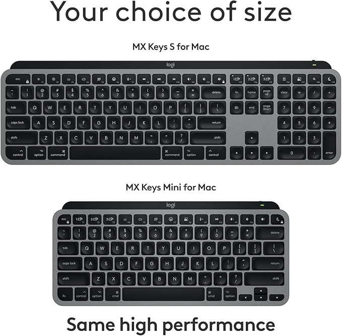 Logitech MX Keys S for Mac, Wireless Keyboard, Precise Laptop-Like Typing - Image 11