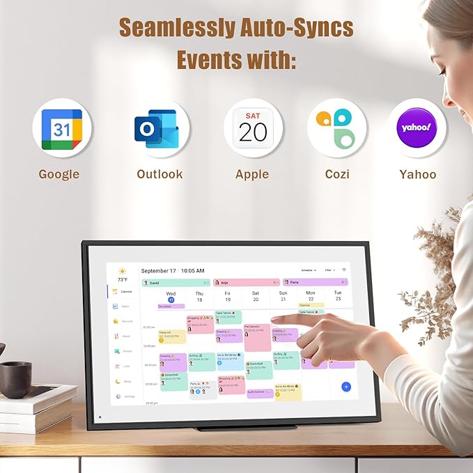 15.6 inch Wall Planner Digital Calendar Electronic Calendar Chore Chart - Image 2