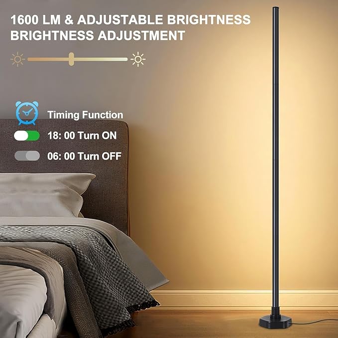 Bcmsda RGB LED Floor Lamp, RGB LED Corner Lamp - Image 3