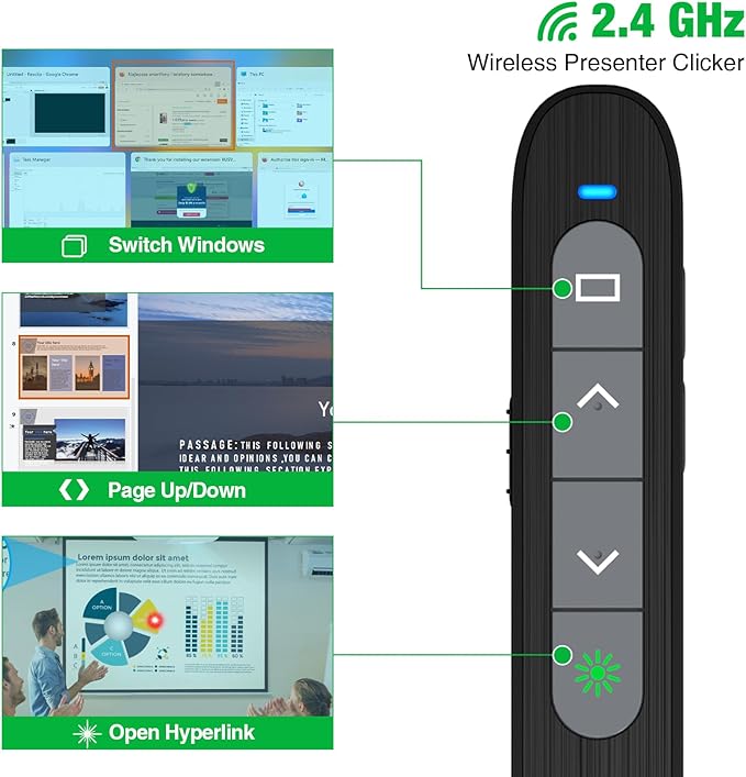 2 in 1 USB Type C Rechargeable Presentation Clicker - Image 4