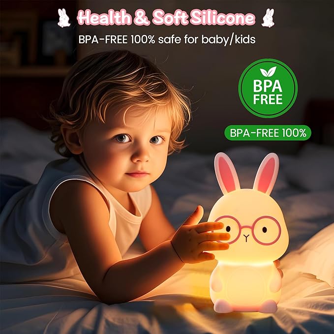 Bunny Lamp for Kids, Rabbit Night Light - Image 5