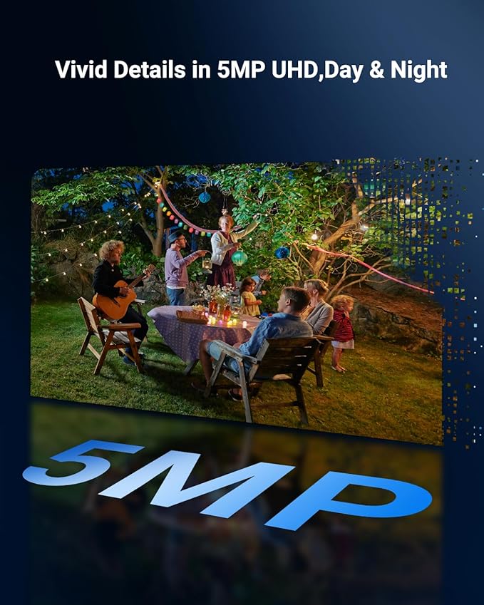VIZIUUY 5MP Solar Security Camera Outdoor, Wireless Battery Powered Security - Image 2