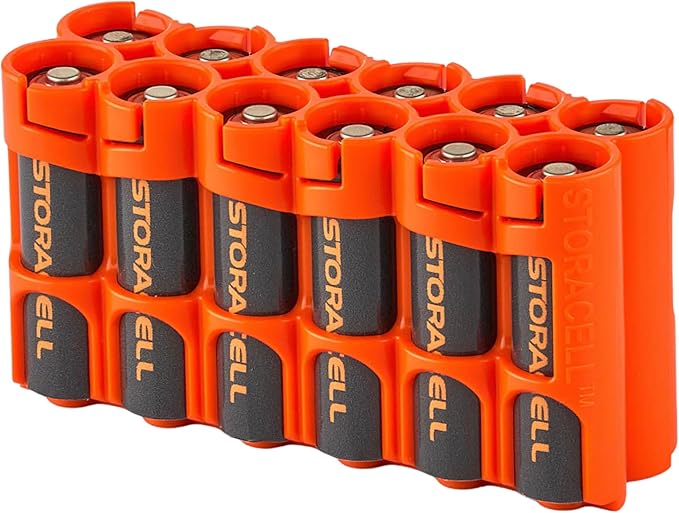 AA Battery Storage Caddy by Storacell, Holds 12 Batteries by Storacell
