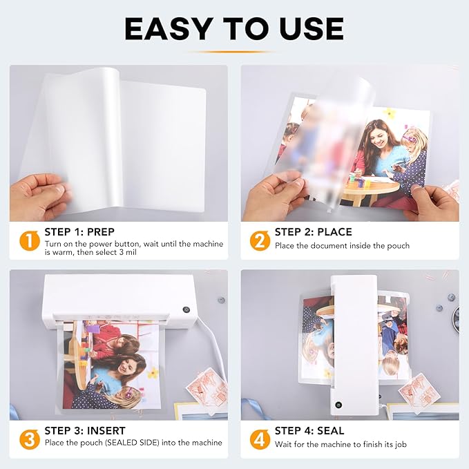 600 Pack Laminating Sheets, 3 Mil, 9 x 11.5 Inches Thermal Laminating Pouches - Image 6