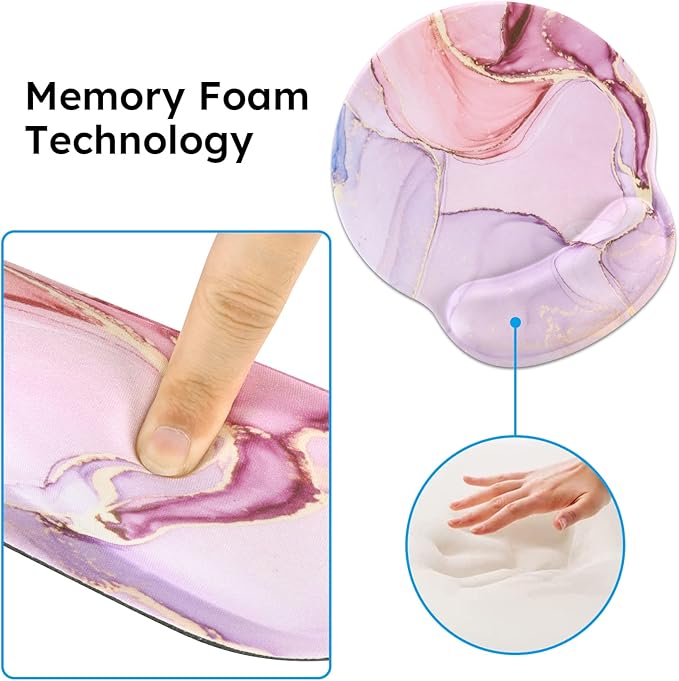iCasso Desk Mat, Gaming Mouse Pad Wrist Support Set, 4in1 XXL Large Mousepad + - Image 8