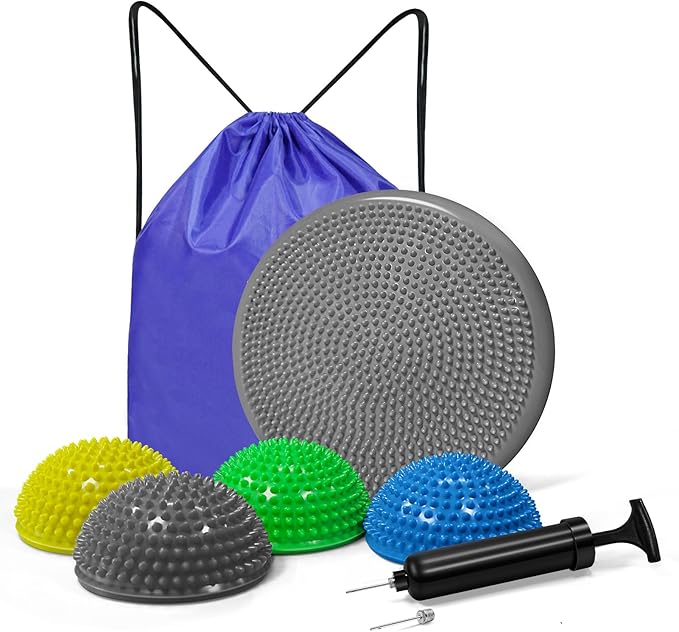 Wobble Cushion Set for Sensory Kids and Balance Training by Biguphate