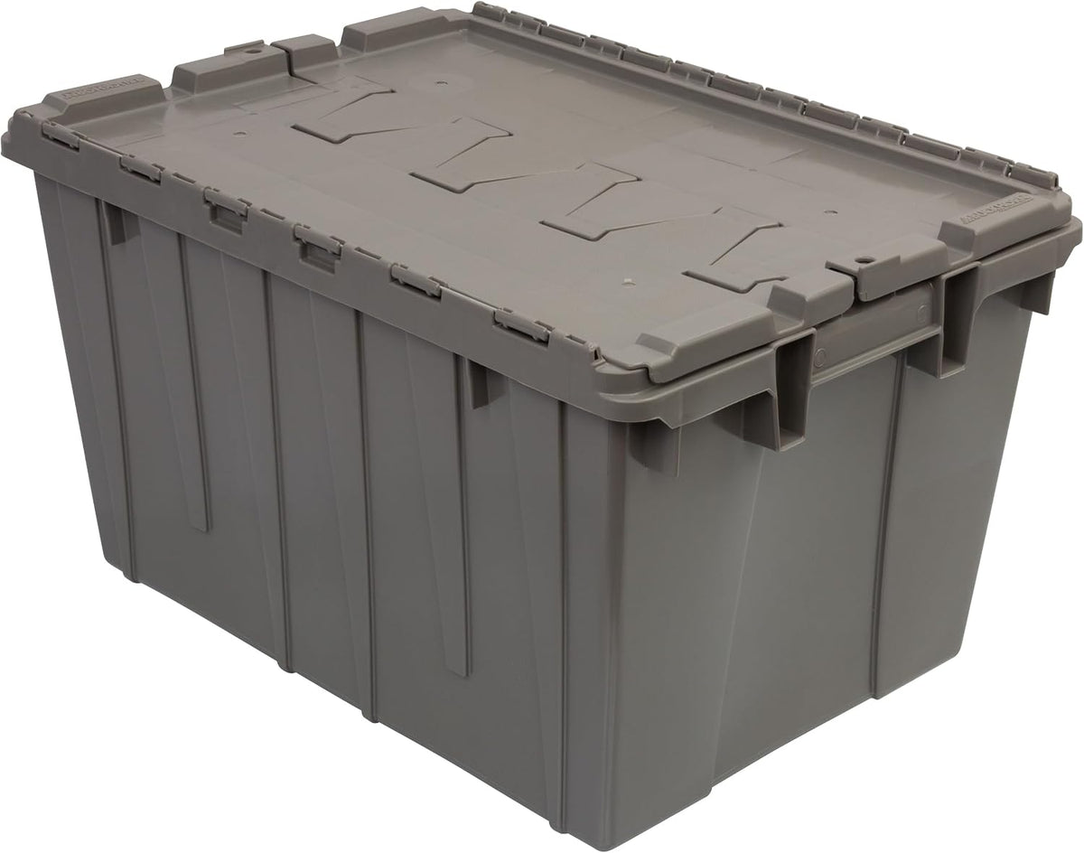 buckhorn 12g industrial plastic storage container, lid attached, view 9