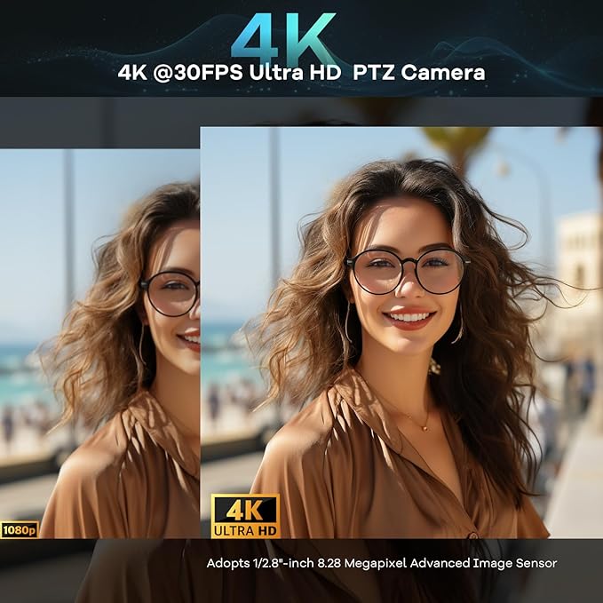 TONGVEO 4K PTZ Conference Room Camera System AI Auto-Tracking 20x Zoom 4K PTZ - Image 4