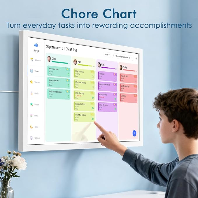 27 Inch Smart Digital Calendar Max, Wall Mountable Electronic Family Planner - Image 7