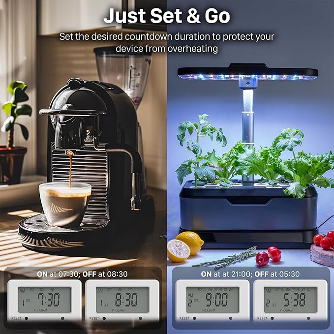 Fospower 7 Day Digital Timers for Electrical Outlets Indoor, Heavy Duty Dual - Image 3