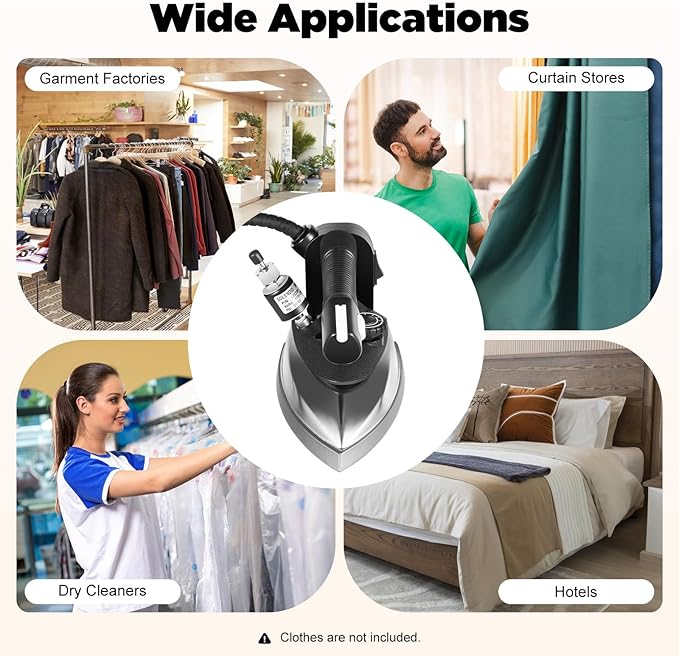 1200W Industrial Electric Steam Iron, Professional Steam Iron - Image 9