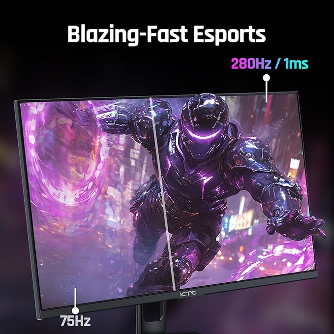 KTC 27'' 280Hz 240Hz Gaming Monitor 1ms GTG 350nits Fast VA 1080P Tilt 126% - Image 8